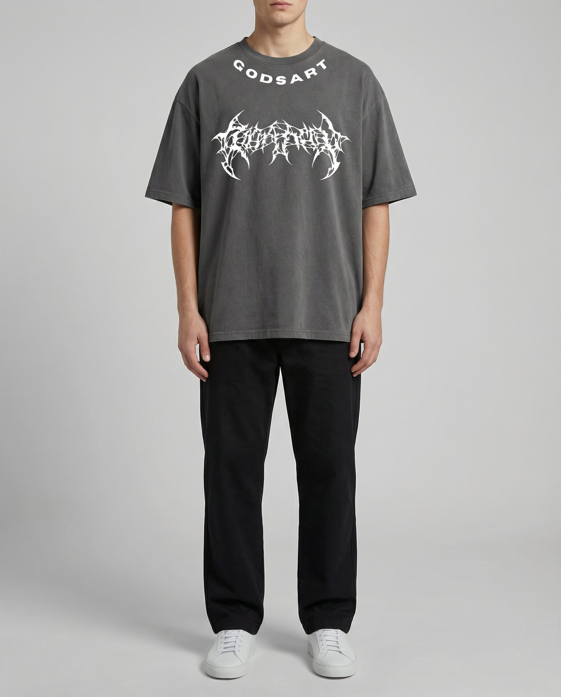 Gray Half Sleeve T-shirt