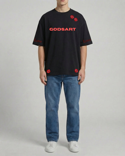 Black Half Sleeve T-shirt